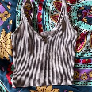 light purple crop top